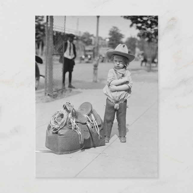 Cartão Postal Pequeno Cowboy, 1923 (Frente)
