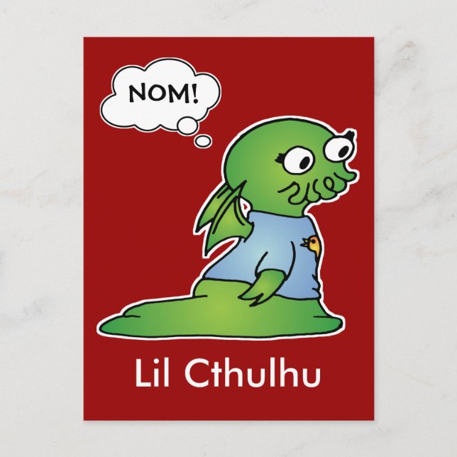 Cartão Postal Pequeno Cthulhu (Frente)