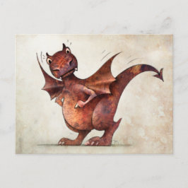 Cartão Postal Pequeno Dragão Engraçado do Miúdo