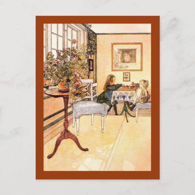 Cartão Postal Pequeno Jogo de Xadrez (Frente)