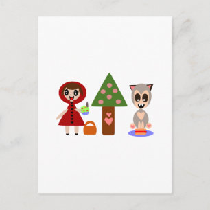 Cartão Postal Pequeno Picnic Red Riding Hoods