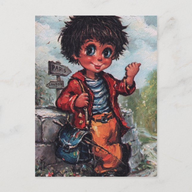 Cartão Postal Pequeno Poulbot stop (Frente)