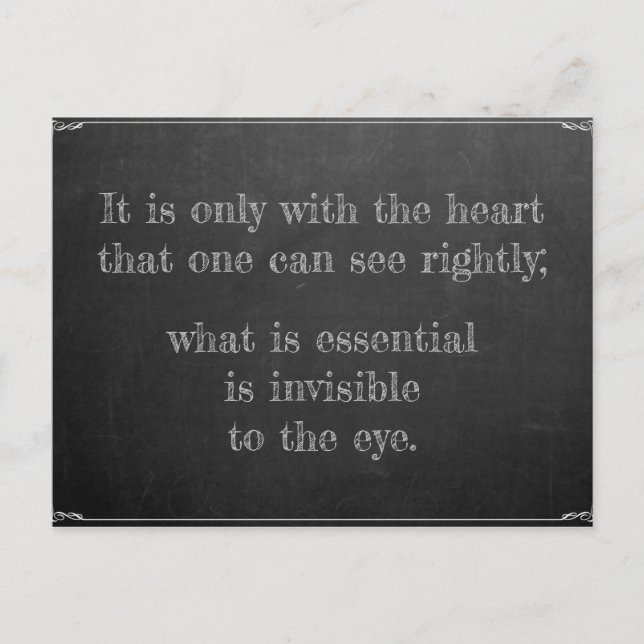 Cartão Postal Pequeno Príncipe Zitat (Frente)