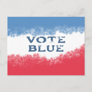 Cartão Postal Pequeno Voto Patriótico Azul Político