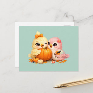 Cartão postal Pequenos amigos pássaros de Hallowee