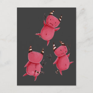 Cartão Postal Pequenos demônios - Os demônios dançam arte