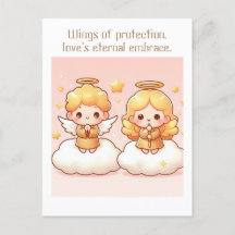 Pequenos e bonitos Anjos Guardiões do ouro