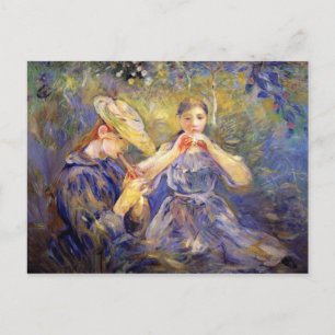 Cartão Postal Pequenos jogadores de Flute por Berthe Morisot