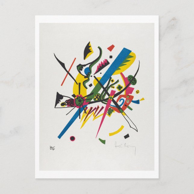 Cartão Postal Pequenos mundos I de Kandinsky (Frente)