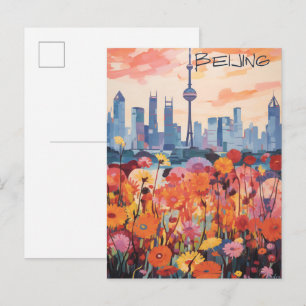 Cartão Postal Pequim China Viagem Cidade Estética