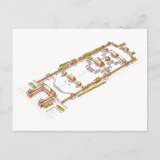 Cartão Postal Pequim, cidade proibida. Detalhe (Frente)