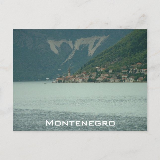 Cartão Postal Perast e Boka Kotorska (Frente)