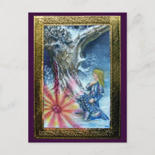 CARTÃO POSTAL PERCEVAL E VISÃO DO SANTO GRAAL