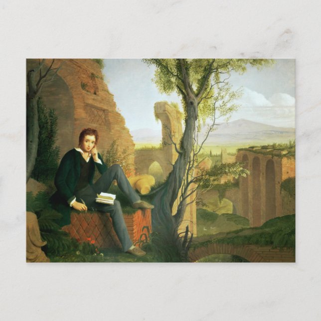 Cartão Postal Percy Bysshe Shelley 1845 (Frente)