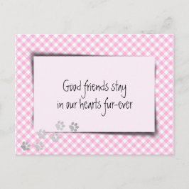 Cartão Postal Perda de Petilho de Ginga Rosa do Veterinário