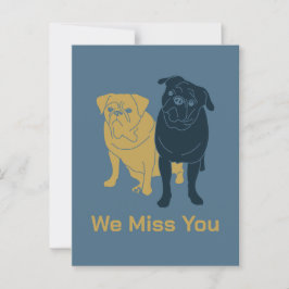 Cartão Postal Perdendo Você Pugs