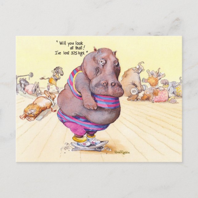 Cartão Postal Perdi 375 Kgs! (Frente)