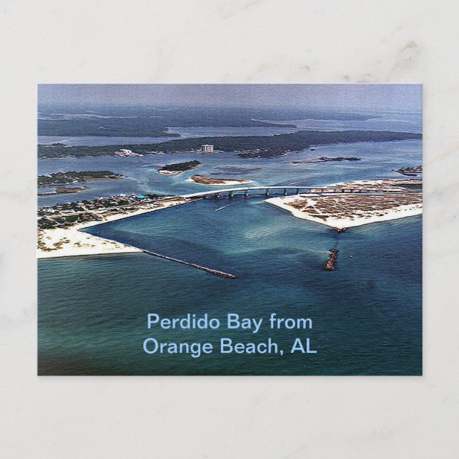 Cartão Postal Perdido Bay de Orange Beach, AL (Frente)