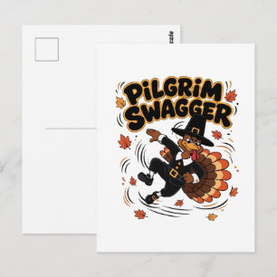 Cartão Postal Peregrino Swagger Peru Dia de Ação de Graças Dab D