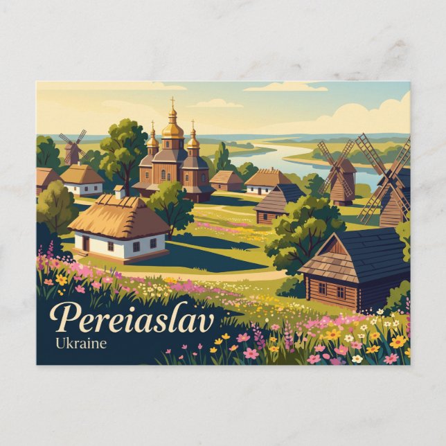 Cartão Postal Pereiaslav Ucrânia (Frente)