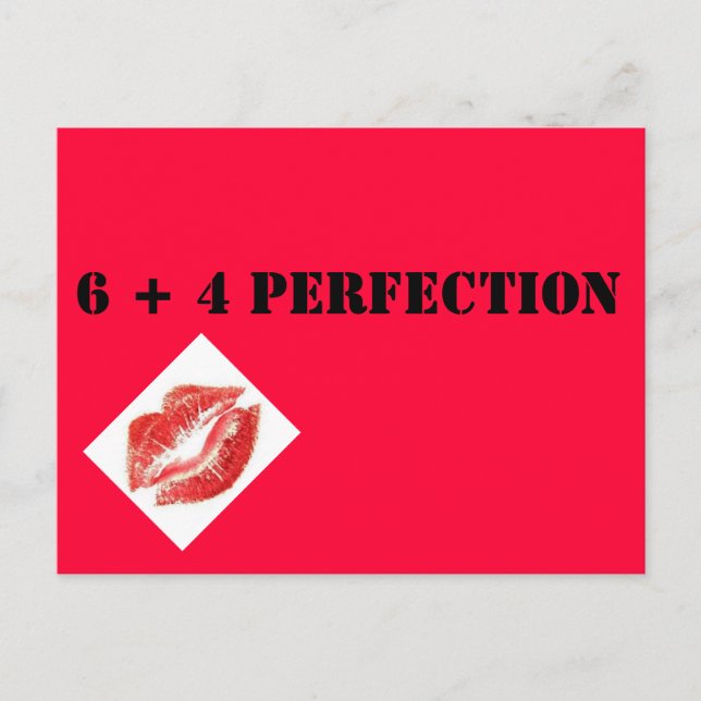 CARTÃO POSTAL PERFECÇÃO 6 + 4 (Frente)