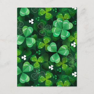 Cartão Postal Perfeito com trevo verde