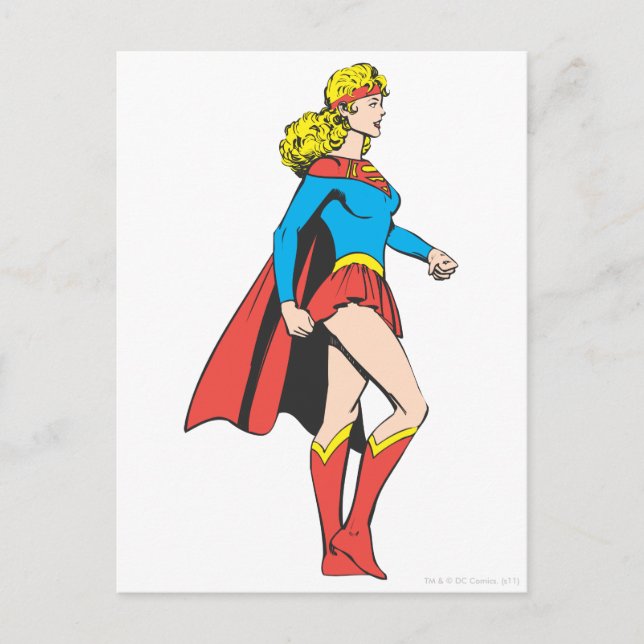 Cartão Postal Perfil da Supergirl (Frente)