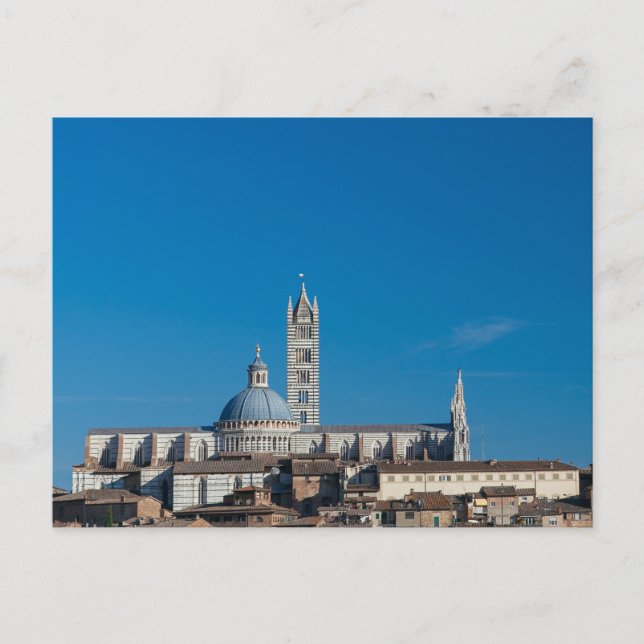 Cartão Postal Perfil de Siena, Itália (Frente)