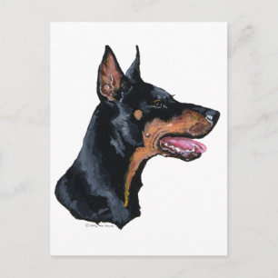 Cartão Postal Perfil do Doberman Pinscher