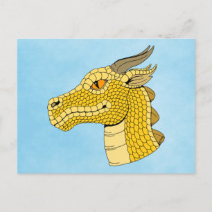 Cartão Postal Perfil do Dourado Dragão