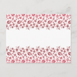 Cartão Postal Perfis cor-de-rosa