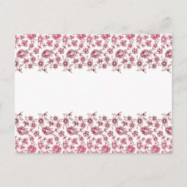 Cartão Postal Perfis cor-de-rosa (Frente)