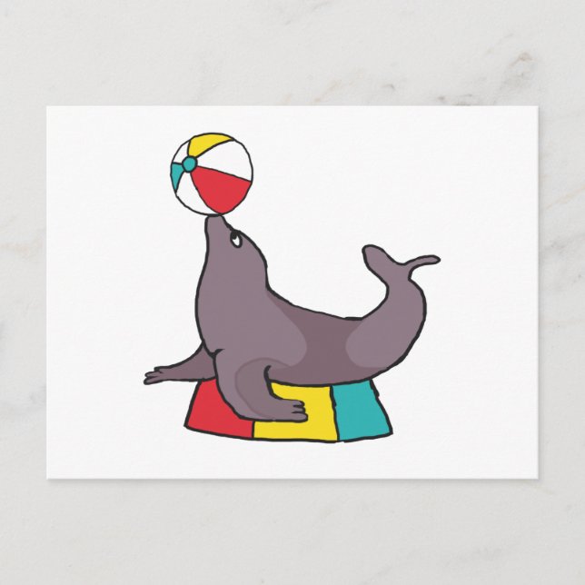 Cartão Postal Performing Seal (Frente)