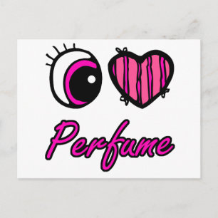 Cartão Postal Perfume Coração de Olho Emo Eu Amo