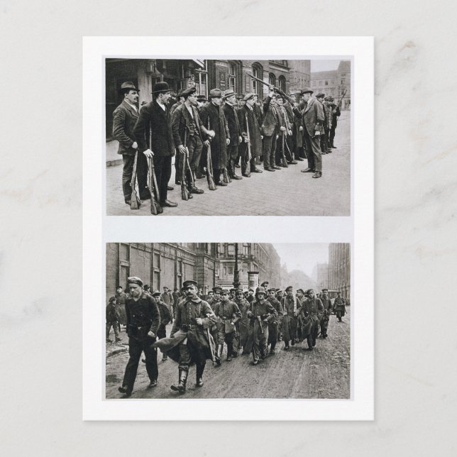 Cartão Postal Perfuração dos Spartacistas (top) Revolucionários (Frente)