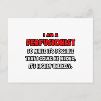 Cartão Postal Perfusionista Engraçado. Muito improvável