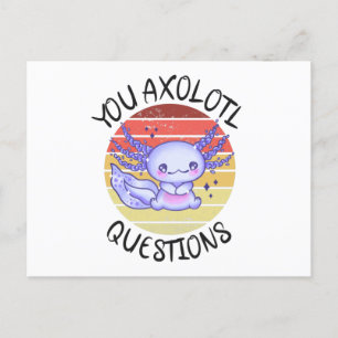 Cartão Postal Perguntas axolotl