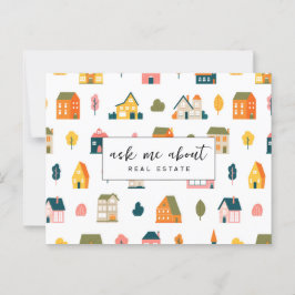 Cartão Postal Pergunte-me sobre o Promocional de Casas Imóveis