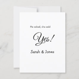 Cartão Postal Perguntou-lhe que sim, noivado simples