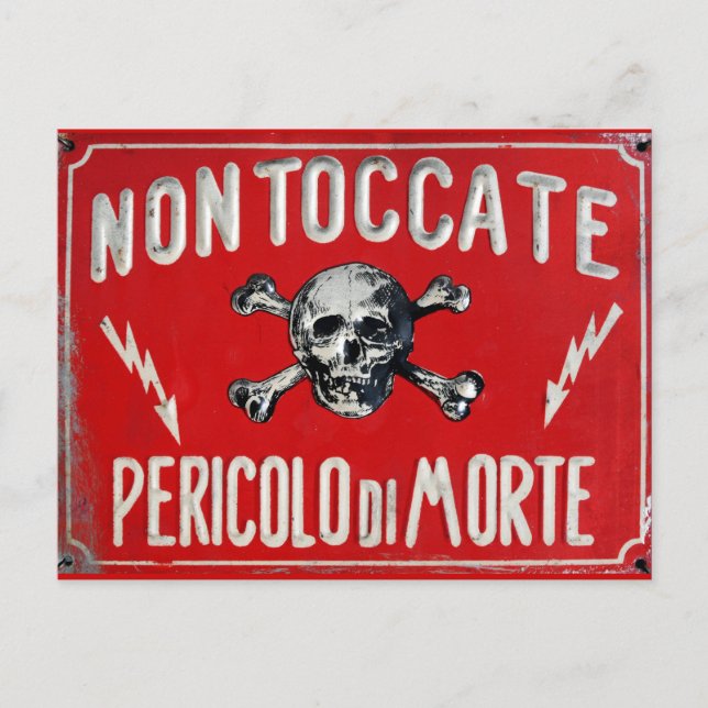 Cartão Postal Pericolo di Morte (Frente)