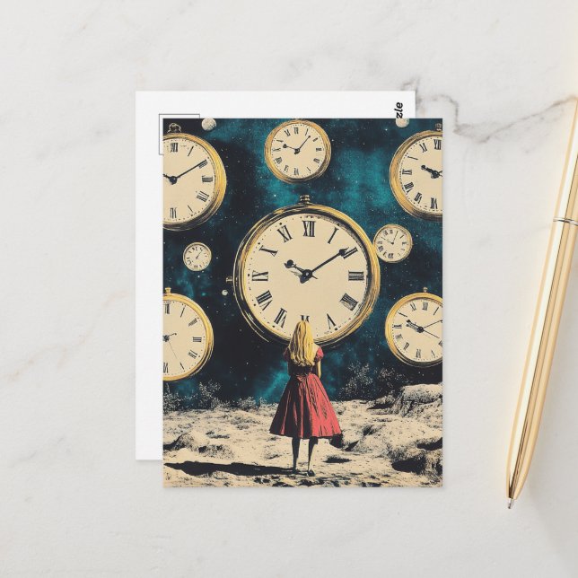 Cartão Postal Permanecendo no Surreal do Tempo (Frente/Verso In Situ)