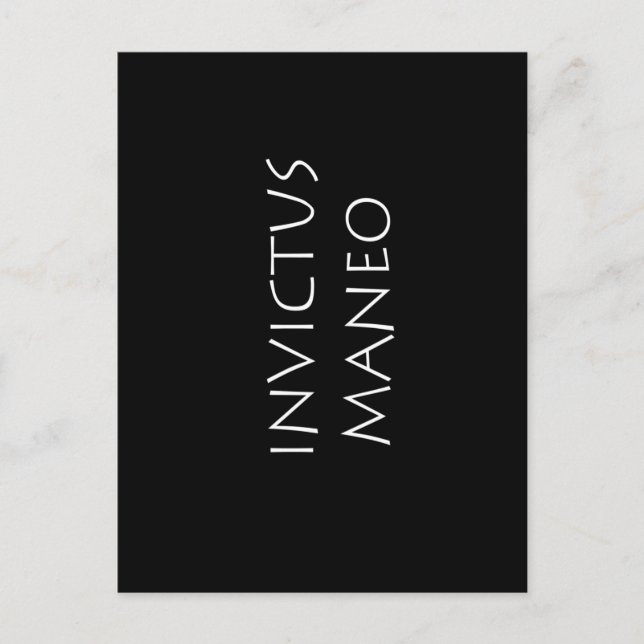 Cartão Postal Permaneço invicto (Frente)