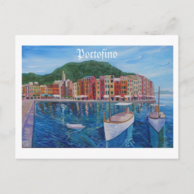 Cartão Postal Pérola Mediterrânica Portofino Da Riviera Italiana (Frente)