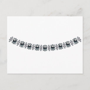 Cartão Postal Pérolas Pretas Fortes