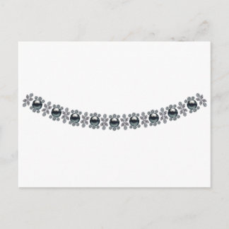 Cartão Postal Pérolas Pretas Fortes