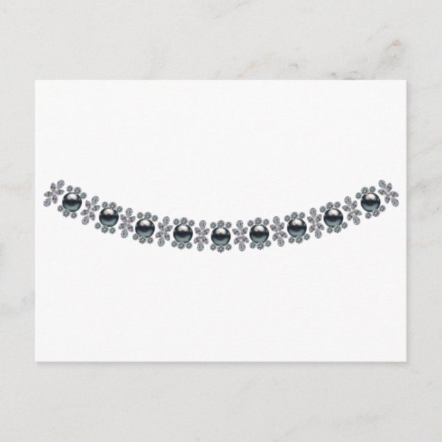 Cartão Postal Pérolas Pretas Fortes (Frente)