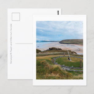 Cartão Postal Perranporth Beach e Millenium Socking