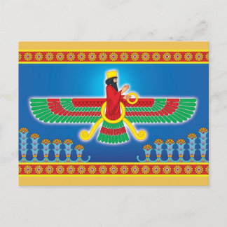 Cartão Postal Persa Faravahar do Zoroastrian