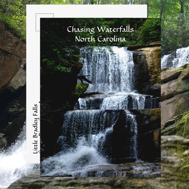 Cartão Postal Perseguindo Waterfall North Carolina Mountain Phot (Criador carregado)