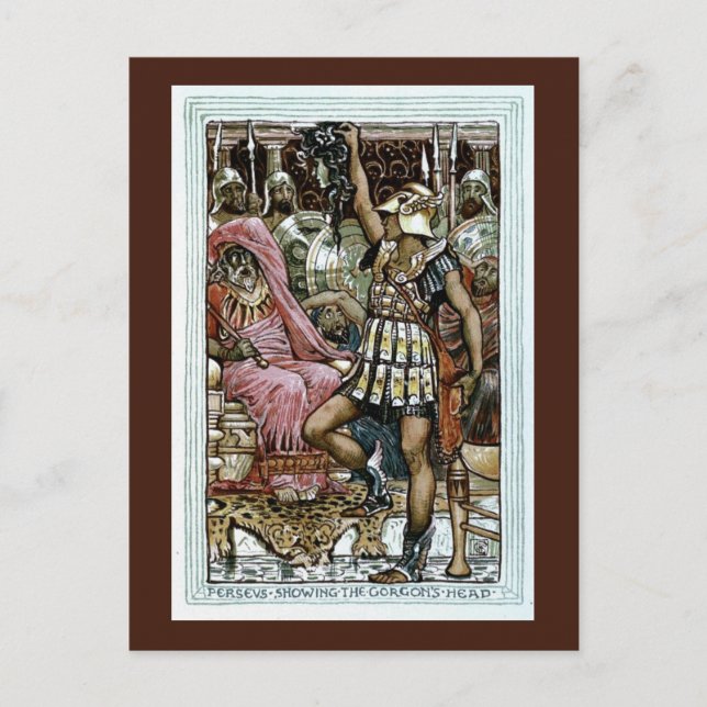 Cartão Postal Perseu Mostrando a Cabeça do Gorgão (Frente)